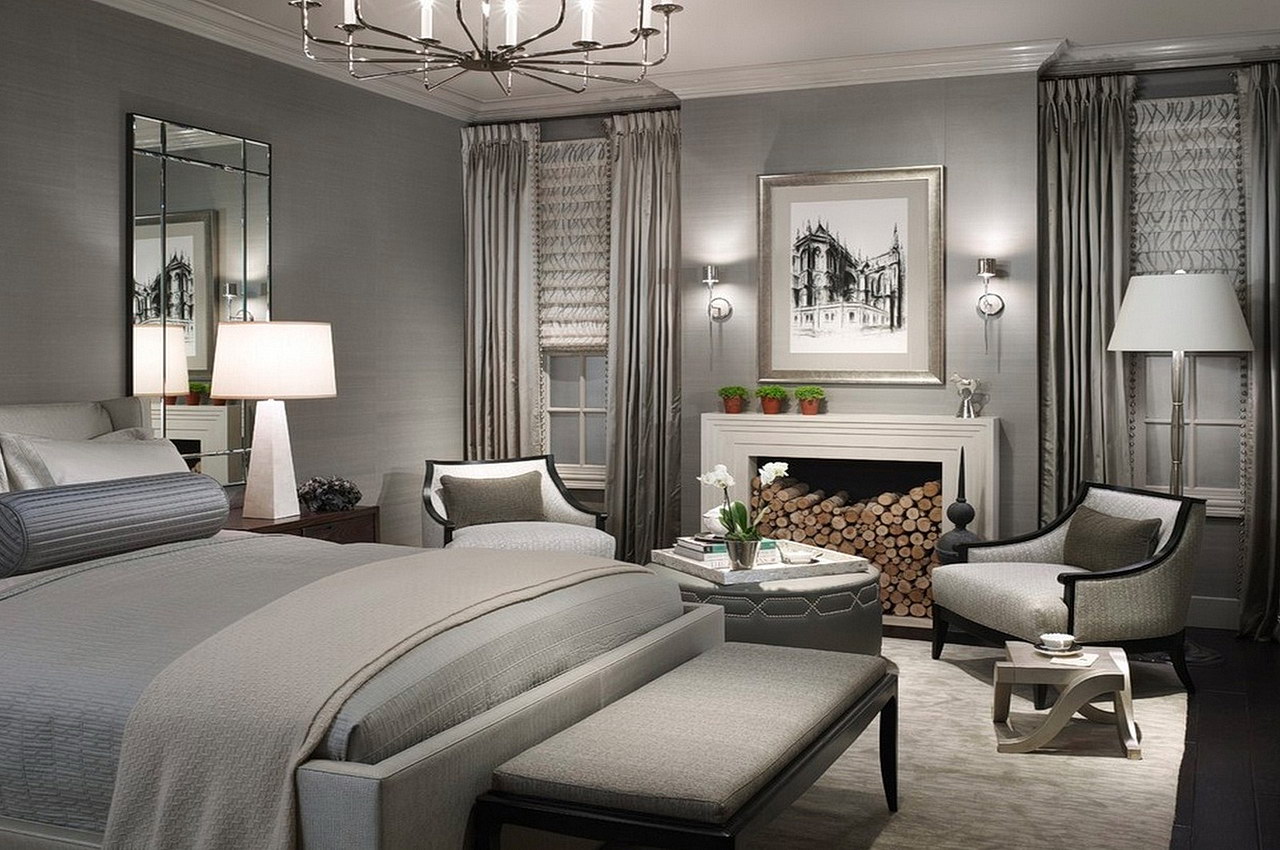 modern bedrooms with antique furniture