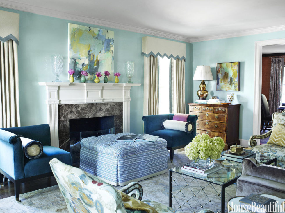 blue living room paint colors
