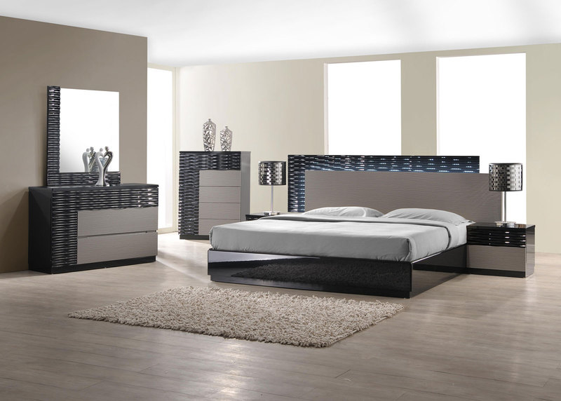contemporary black bedroom furniture set