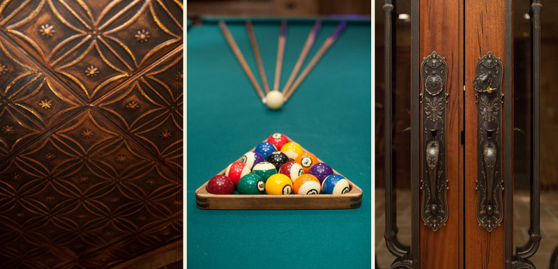 luxury billiards pool table wine cellar