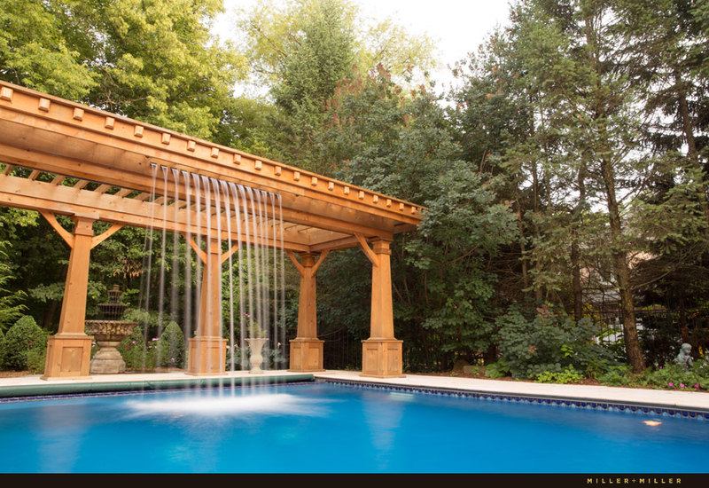 luxury pool by forest woods Illinois