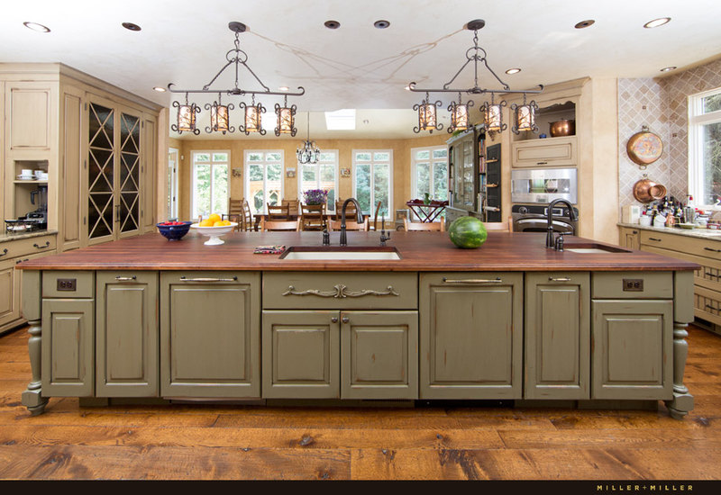 island stained wood counter hardwood countertop