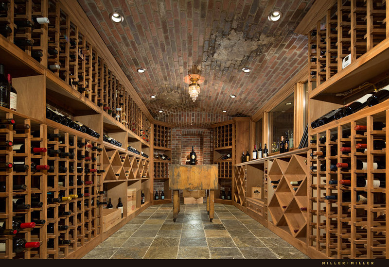 brick European luxury wine cellar