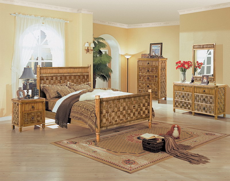 rattan and bamboo bedroom furniture