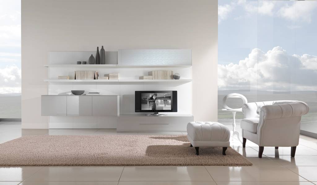 modern white gloss living room furniture