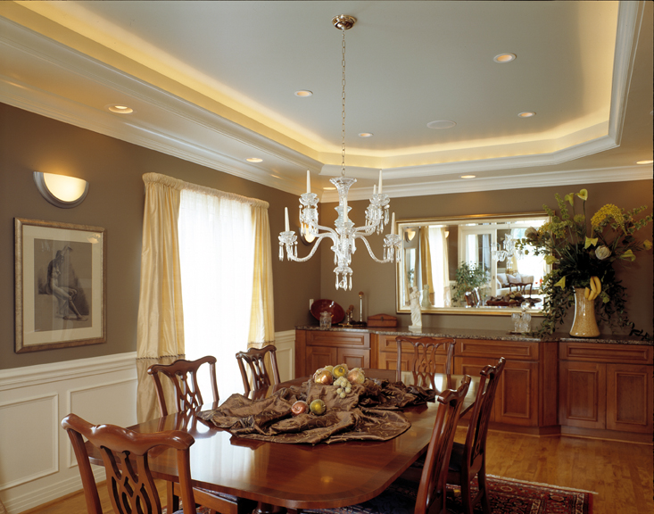 Dining Room With Recessed Led Lights